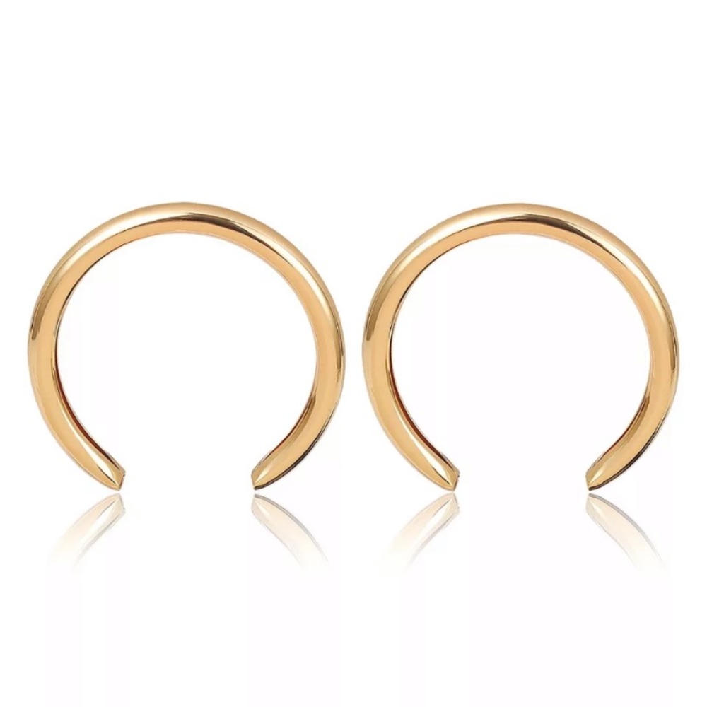 Trendy Big Open Round Drop Earrings For Women - Picture 3 of 6
